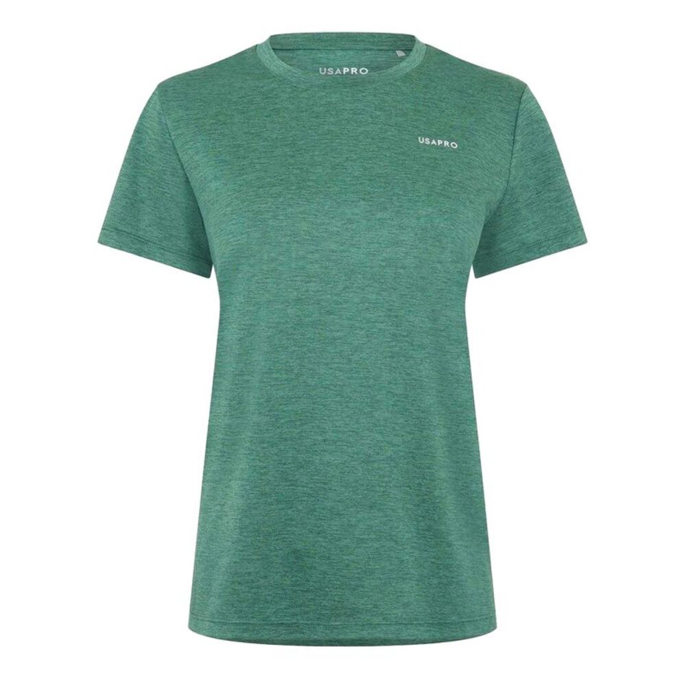 USA Pro Womens/Ladies Tech C Polyester T-Shirt / Forest Green